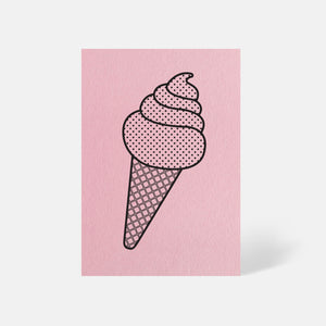 Ice Cream Card Candy Pink